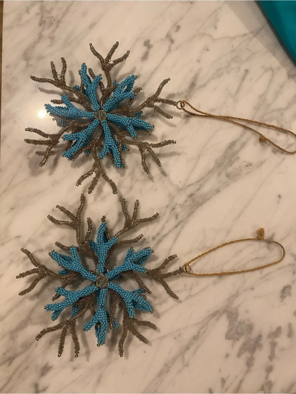 Hand made snowflake ornament decor